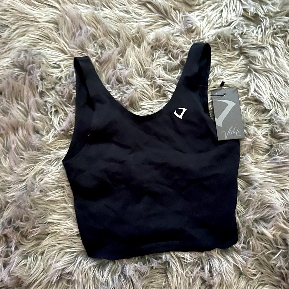 Violate the dress code crop cross back tank